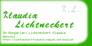 klaudia lichtneckert business card